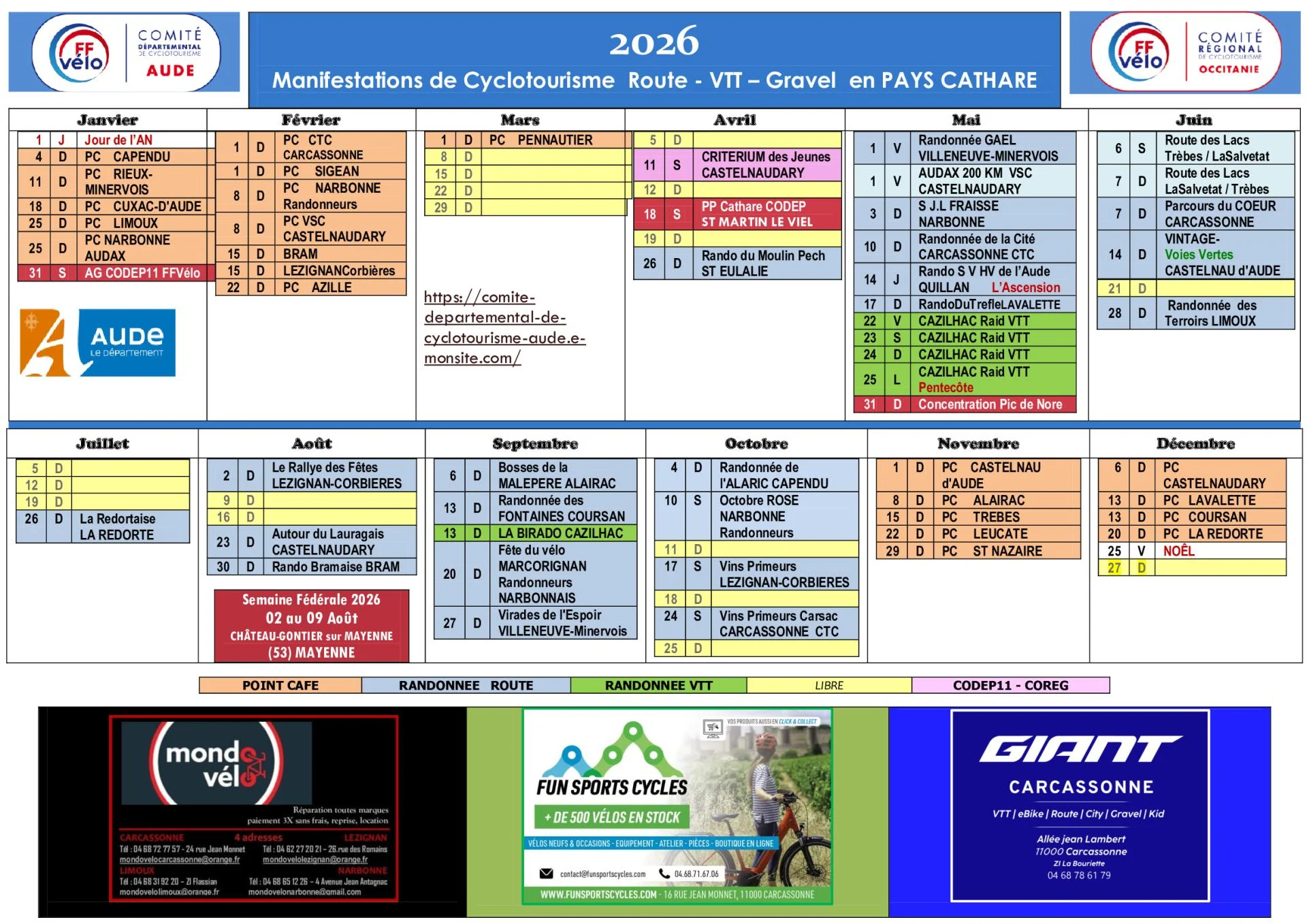 Calendrier 2026 recto