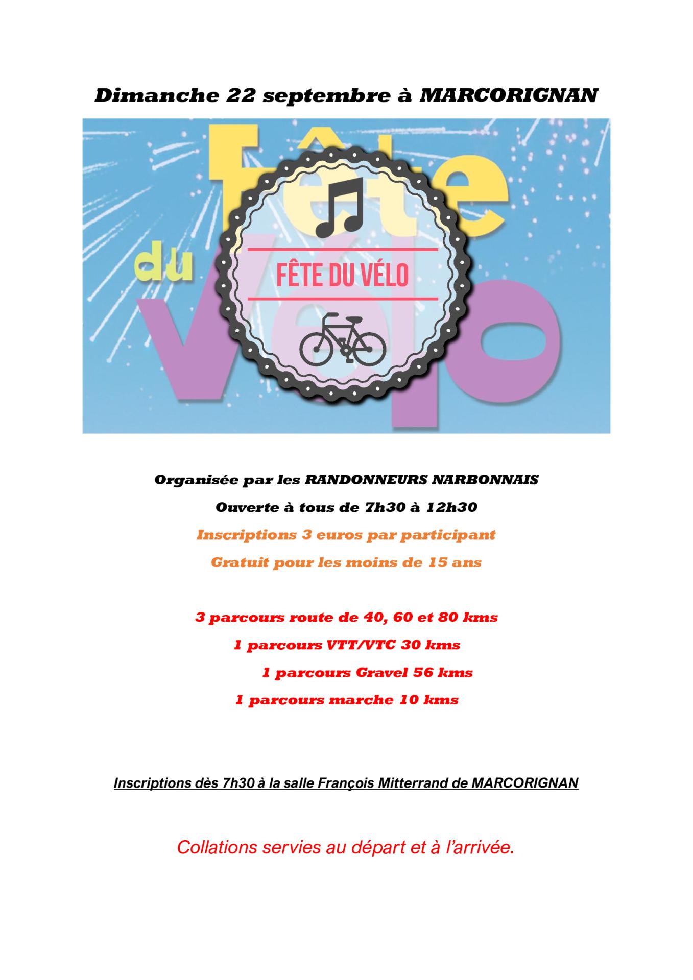 Programme fete du velo 2024