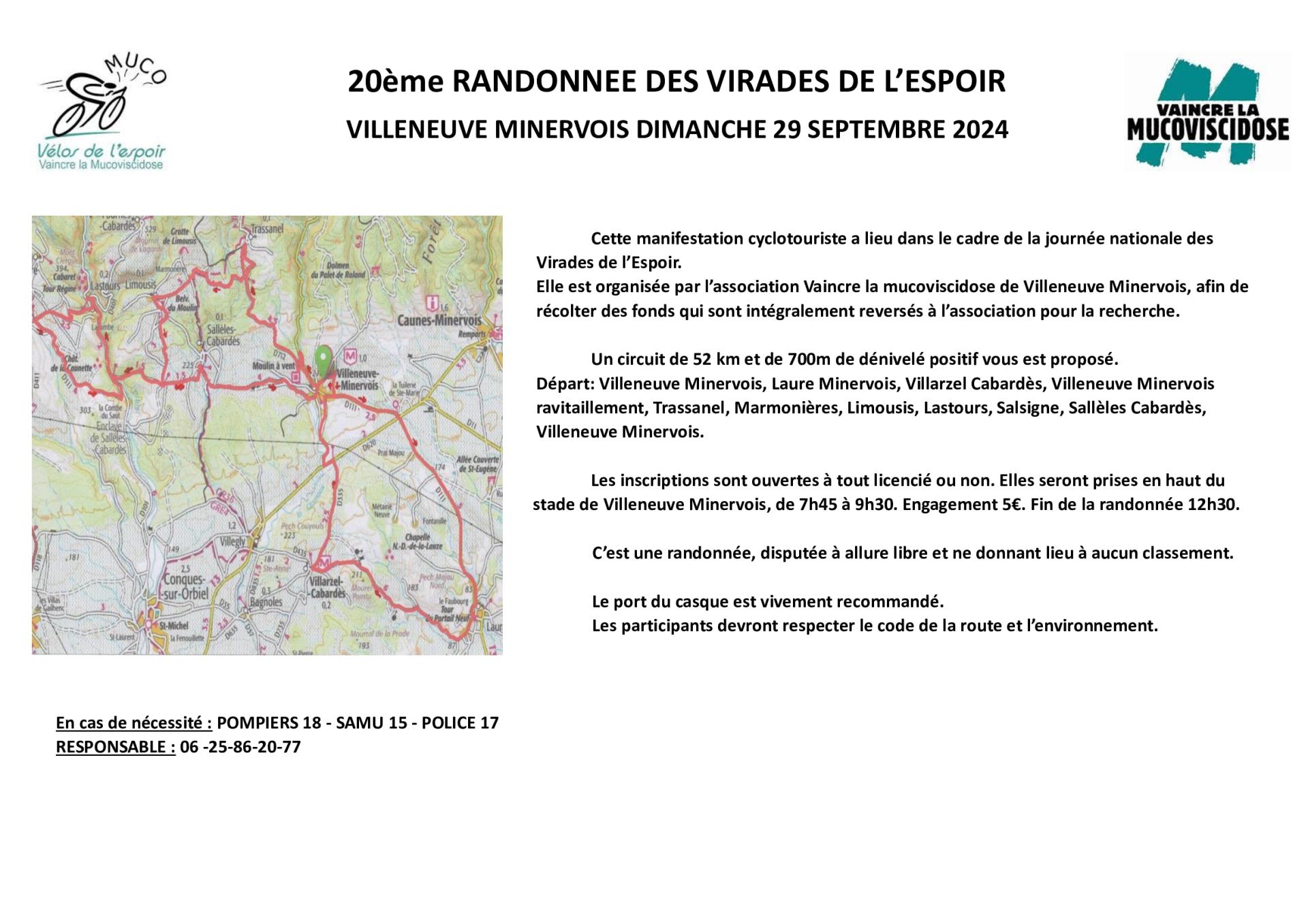 Virades de l espoir parcours